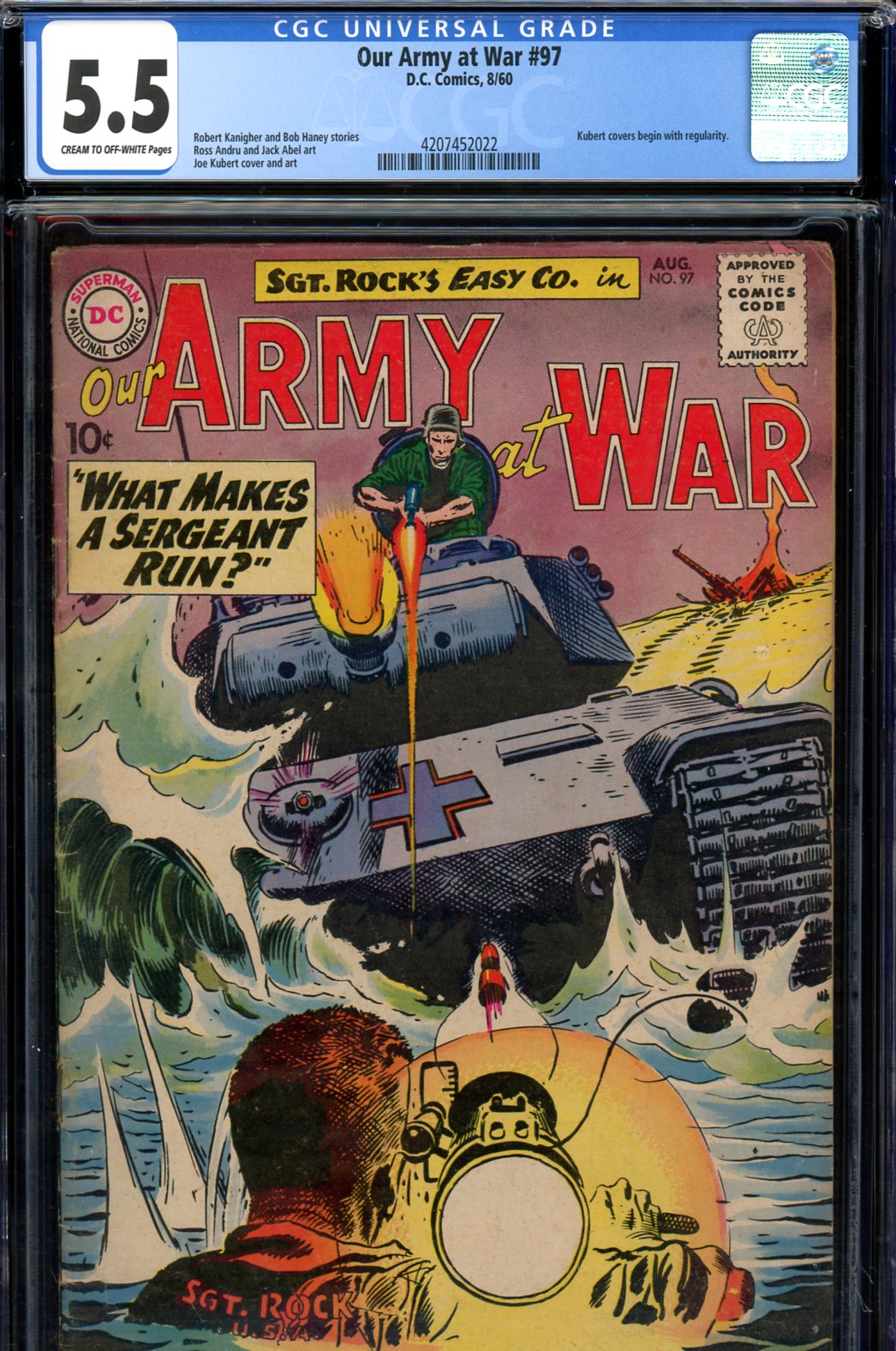 Our Army at War #97 CGC 5.5 cr/ow