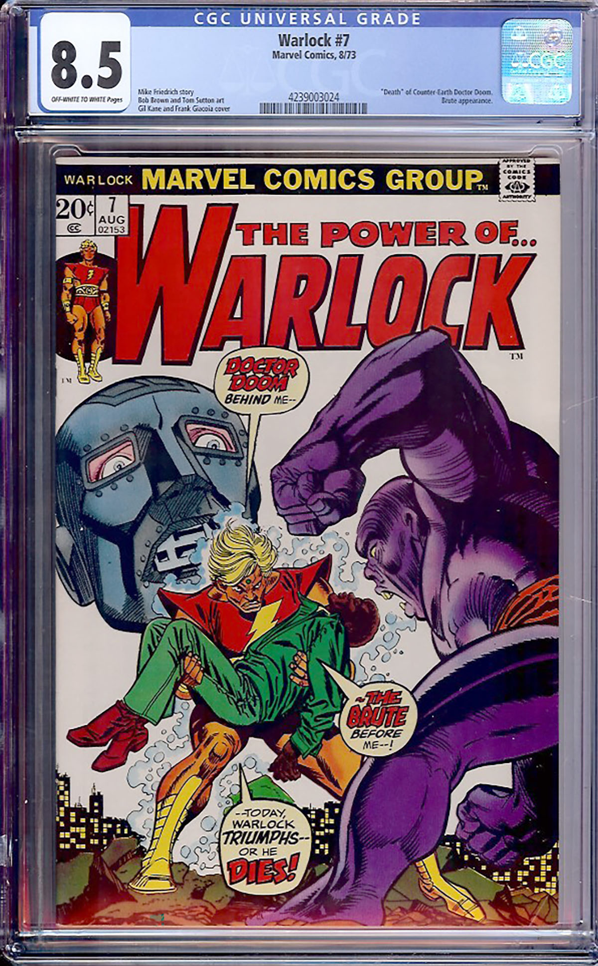 Warlock #7 CGC 8.5 ow/w