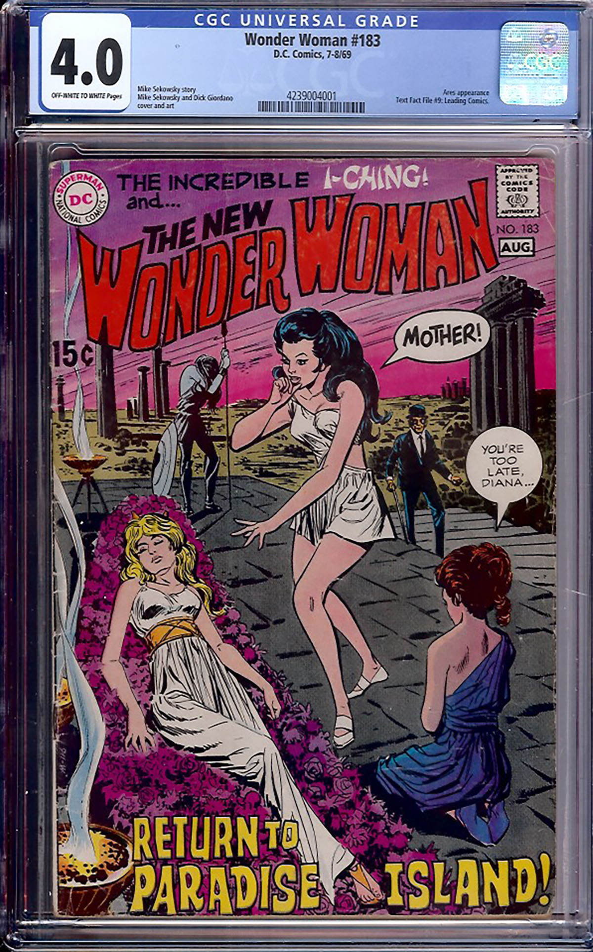 Wonder Woman #183 CGC 4.0 ow/w