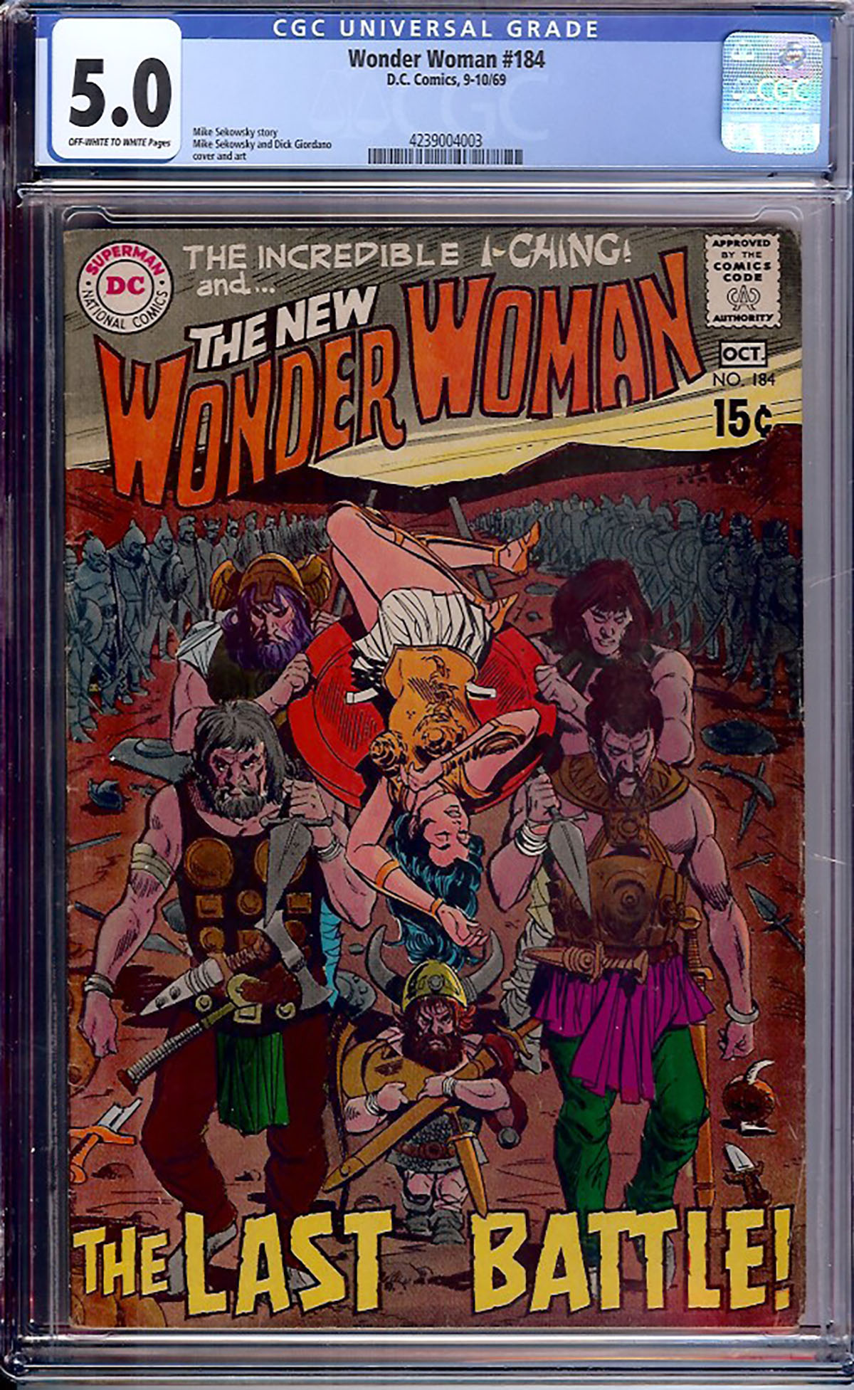 Wonder Woman #184 CGC 5.0 ow/w