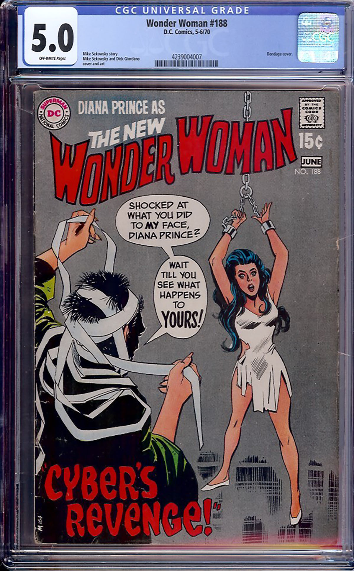 Wonder Woman #188 CGC 5.0 ow