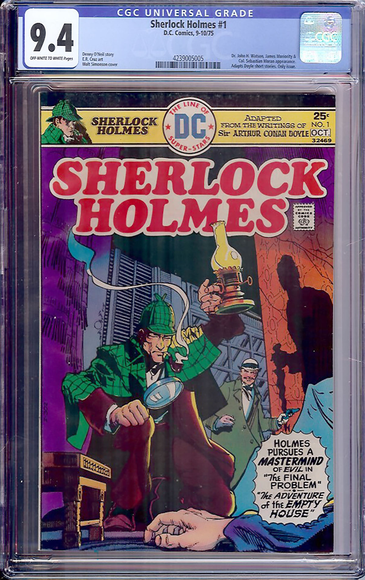 Sherlock Holmes #1 CGC 9.4 ow/w