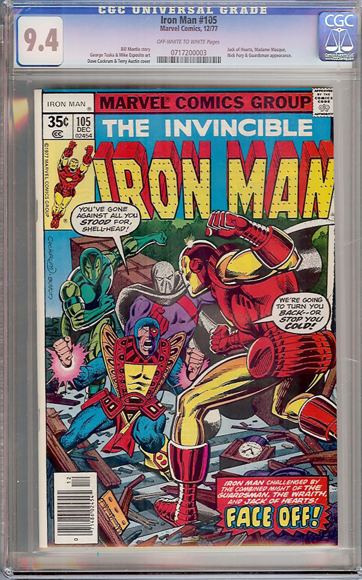 Iron Man #105 CGC 9.4 ow/w