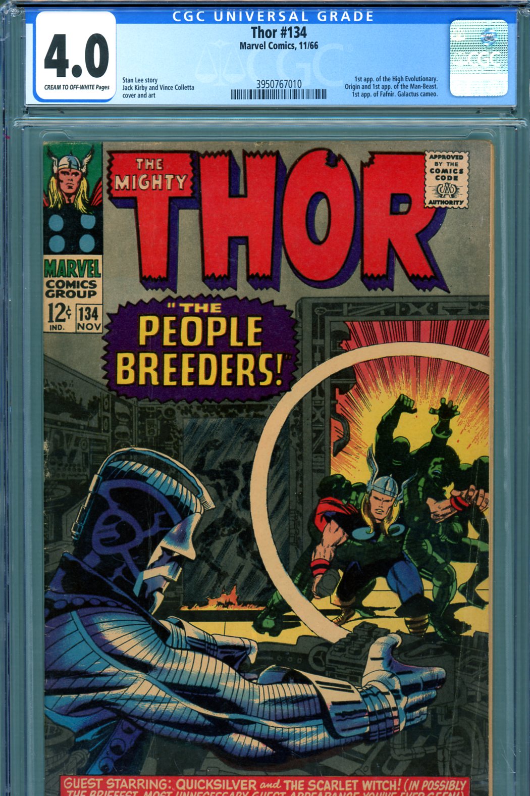 Thor #134 CGC 4.0 cr/ow