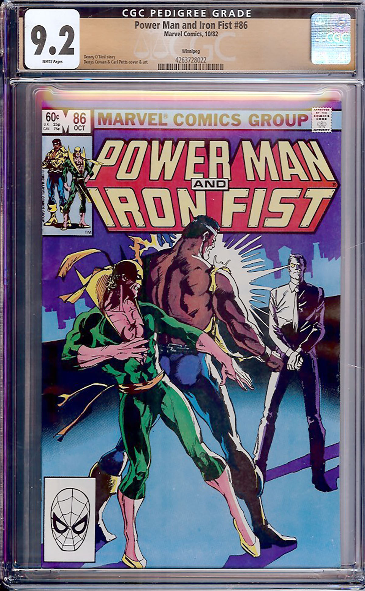 Power Man And Iron Fist #86 CGC 9.2 w Winnipeg