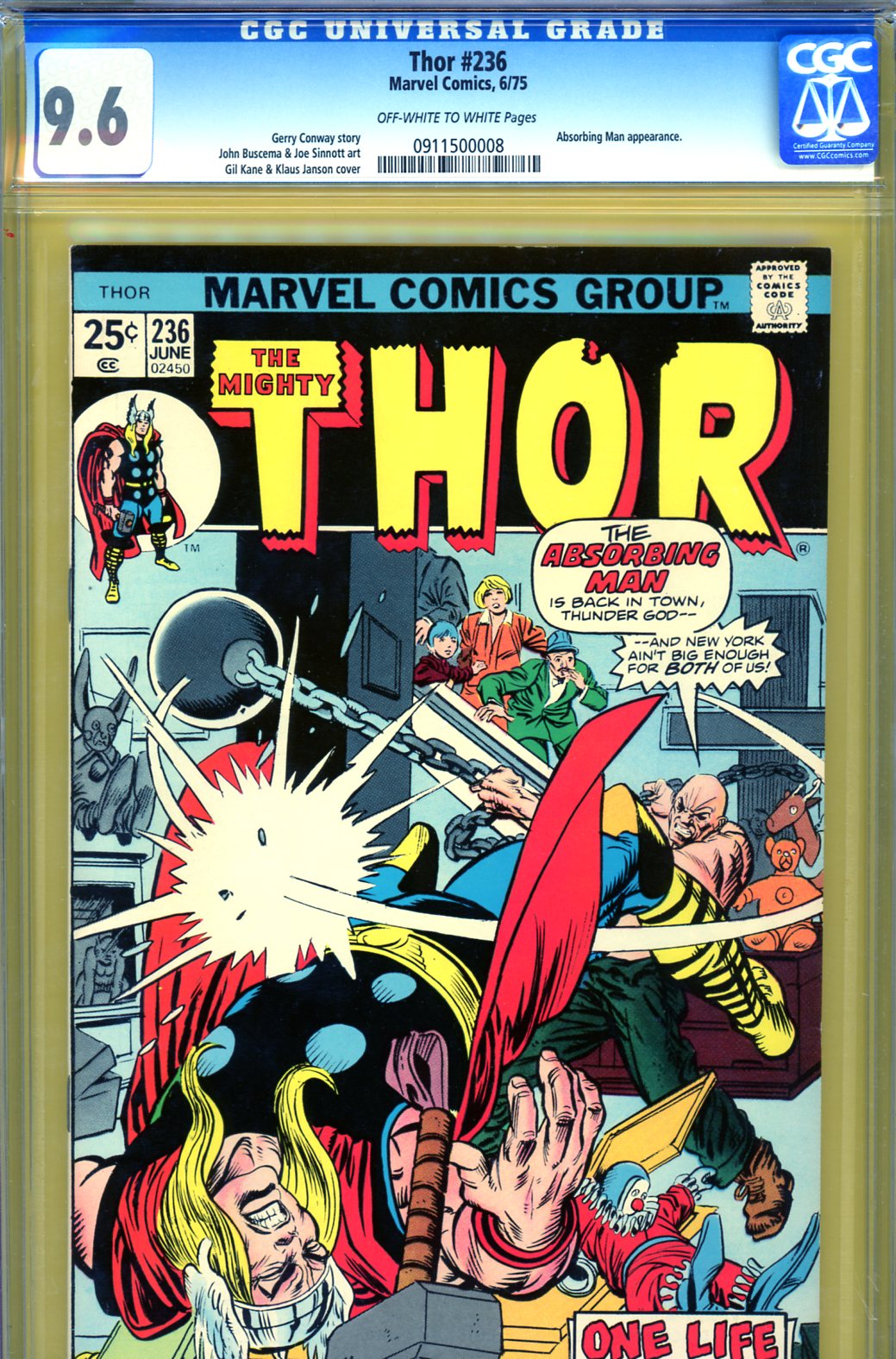 Thor #236 CGC 9.6 ow/w