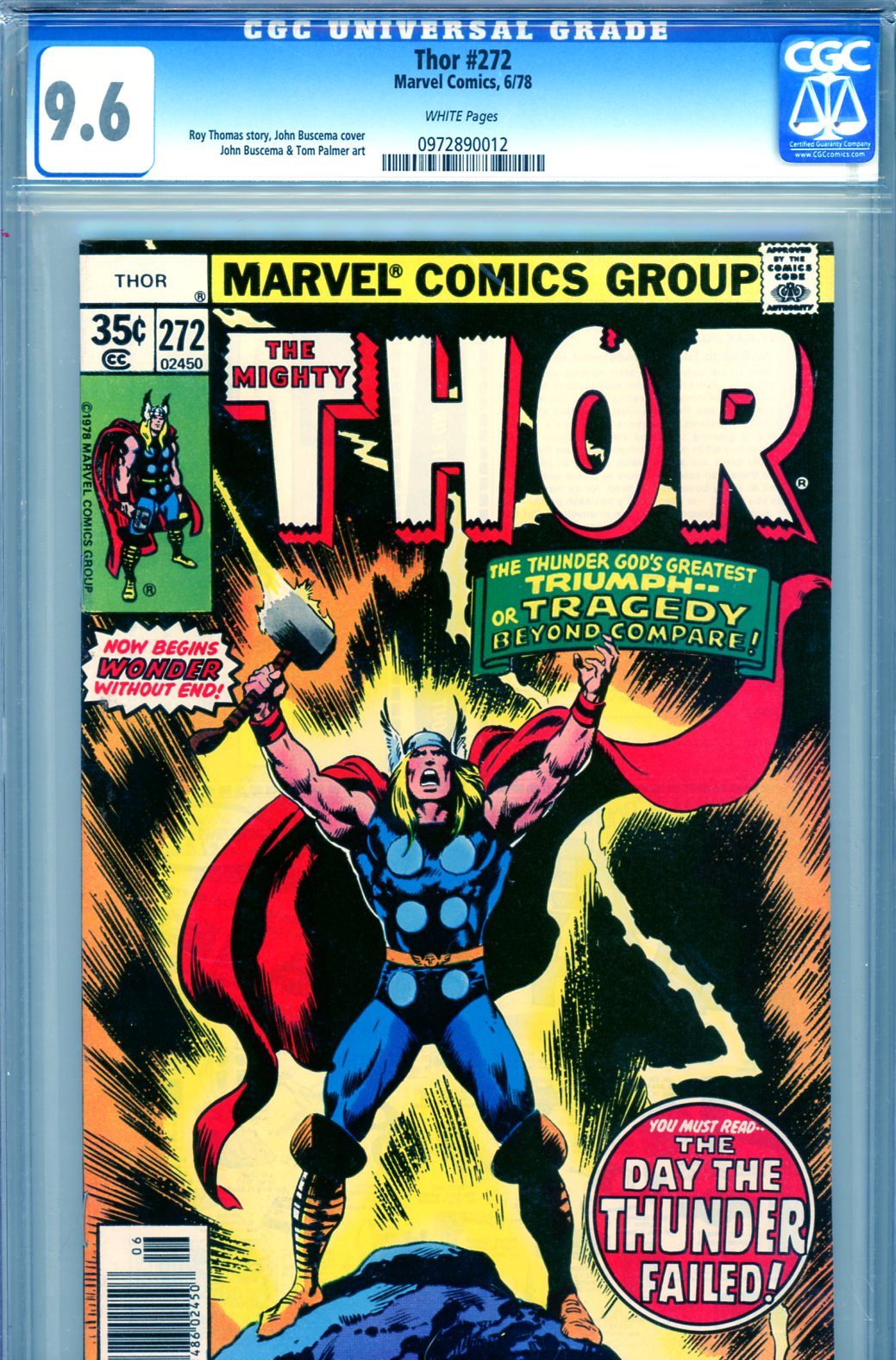 Thor #272 CGC 9.6 w