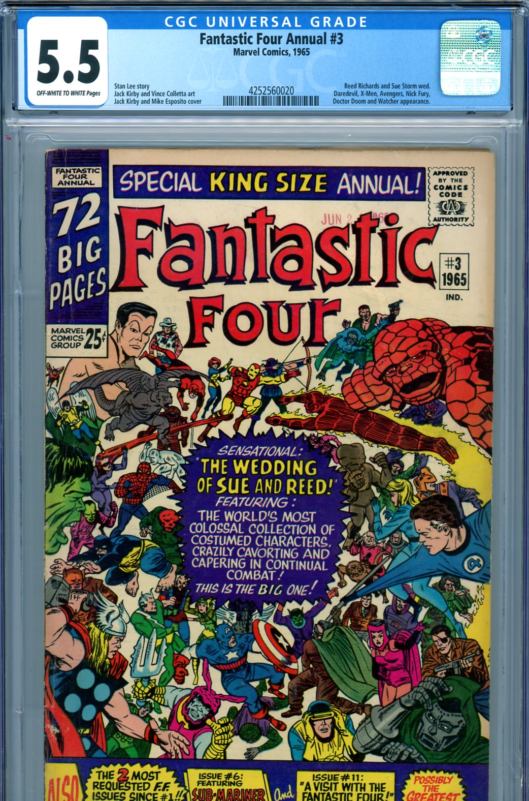 Fantastic Four Annual #3 CGC 5.5 ow/w