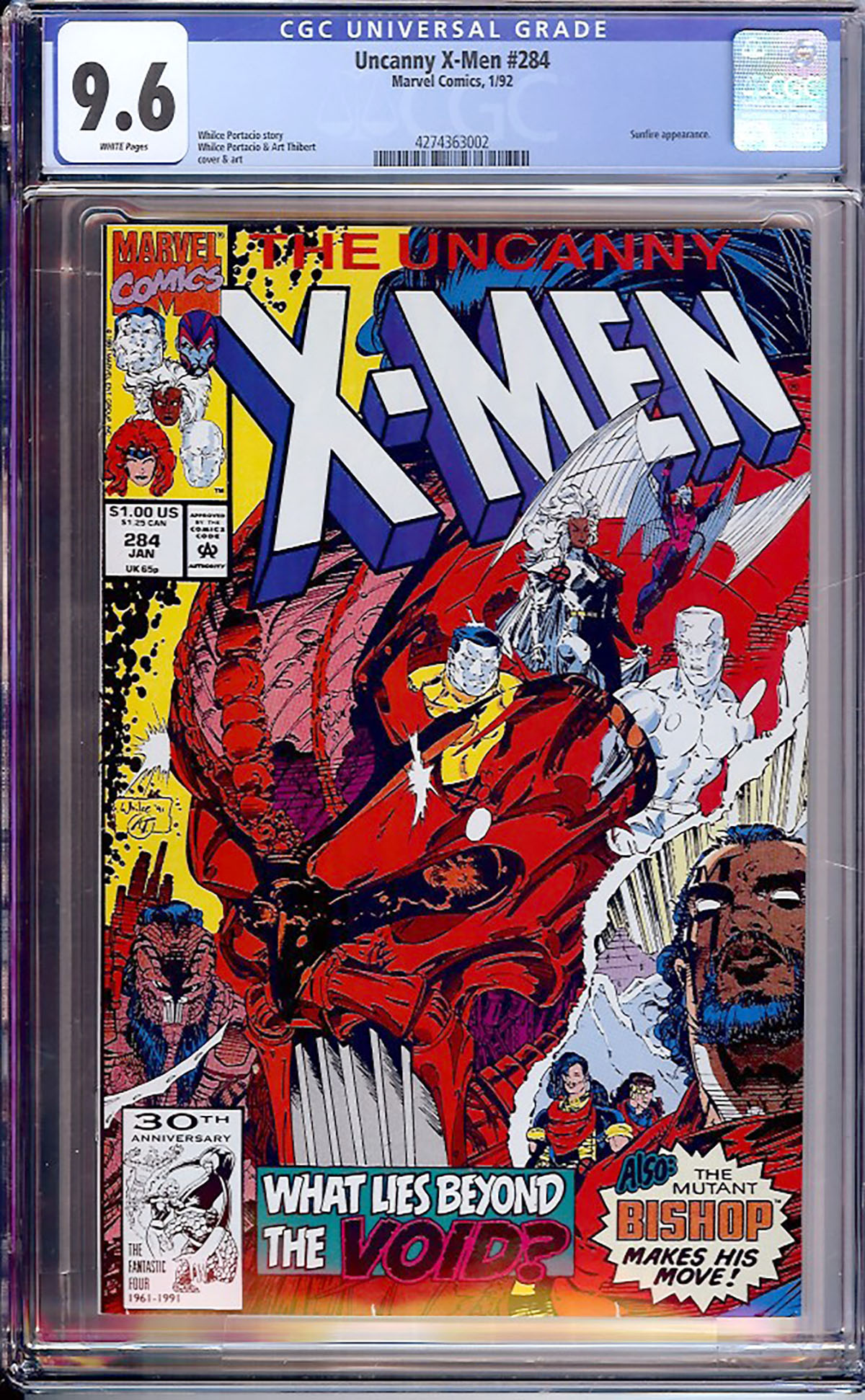 Uncanny X-Men #284 CGC 9.6 w