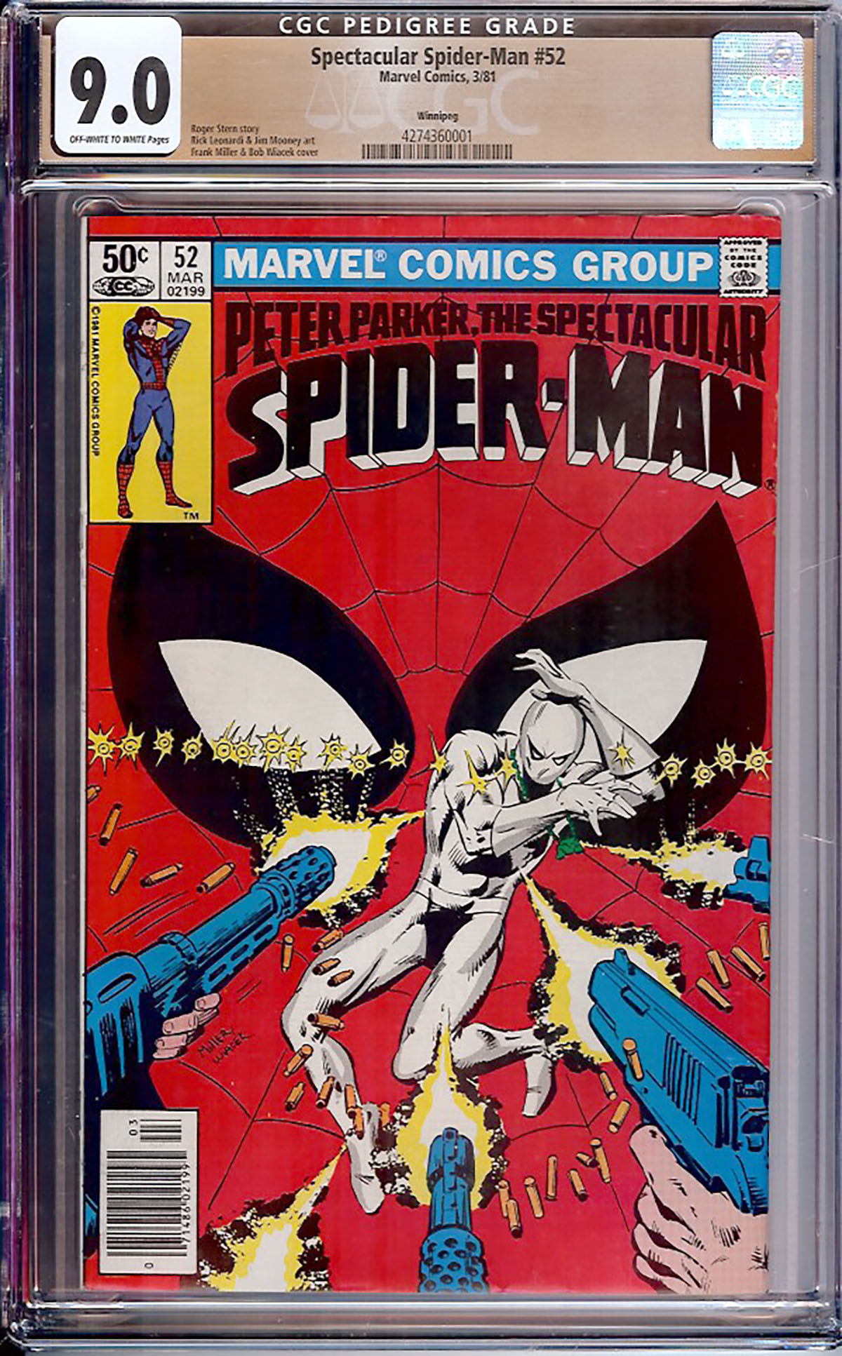 Spectacular Spider-Man #52 CGC 9.0 ow/w Winnipeg