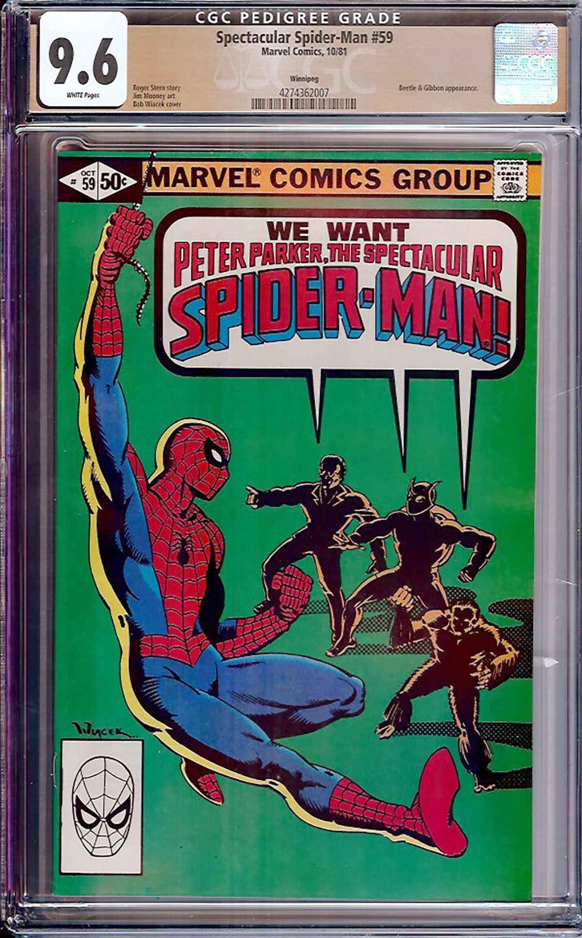 Spectacular Spider-Man #59 CGC 9.6 w Winnipeg