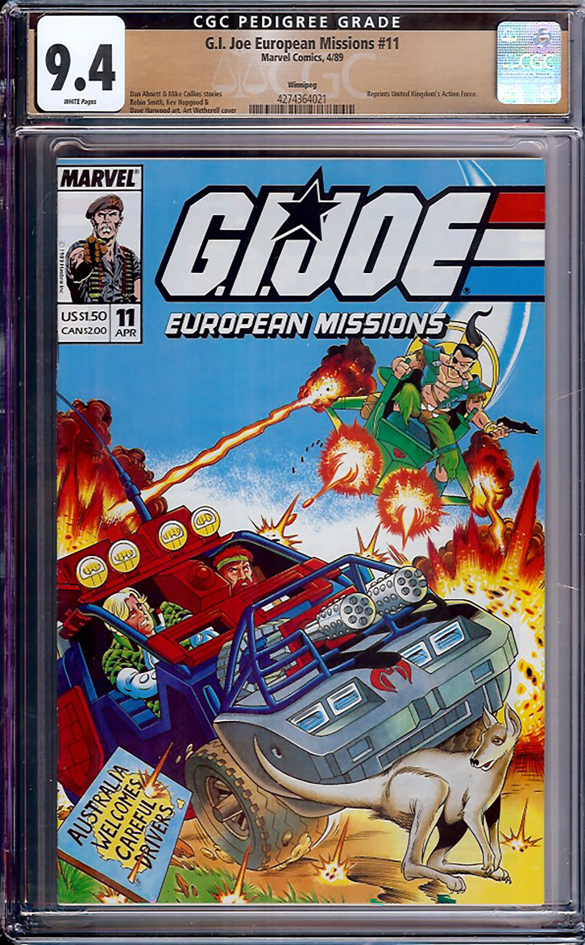 G.I. Joe European Missions #11 CGC 9.4 w Winnipeg