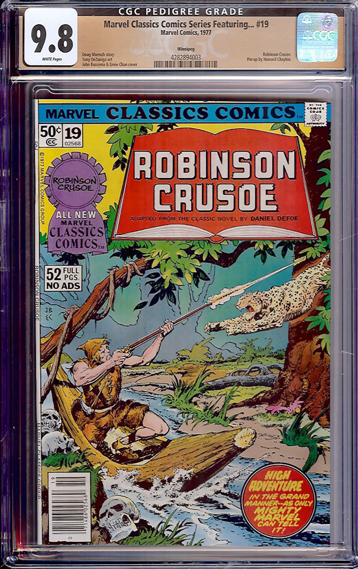 Marvel Classics Comics Series Featuring... #19 CGC 9.8 w Winnipeg