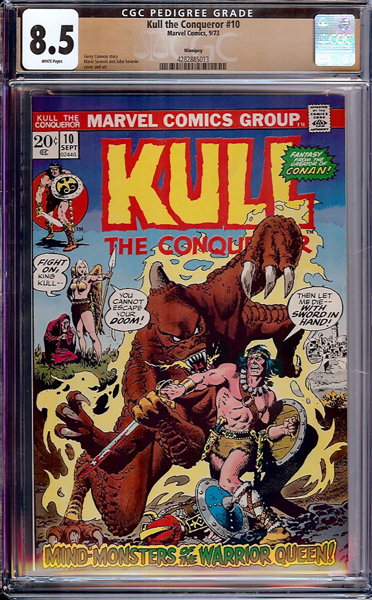 Kull The Conqueror #10 CGC 8.5 w Winnipeg