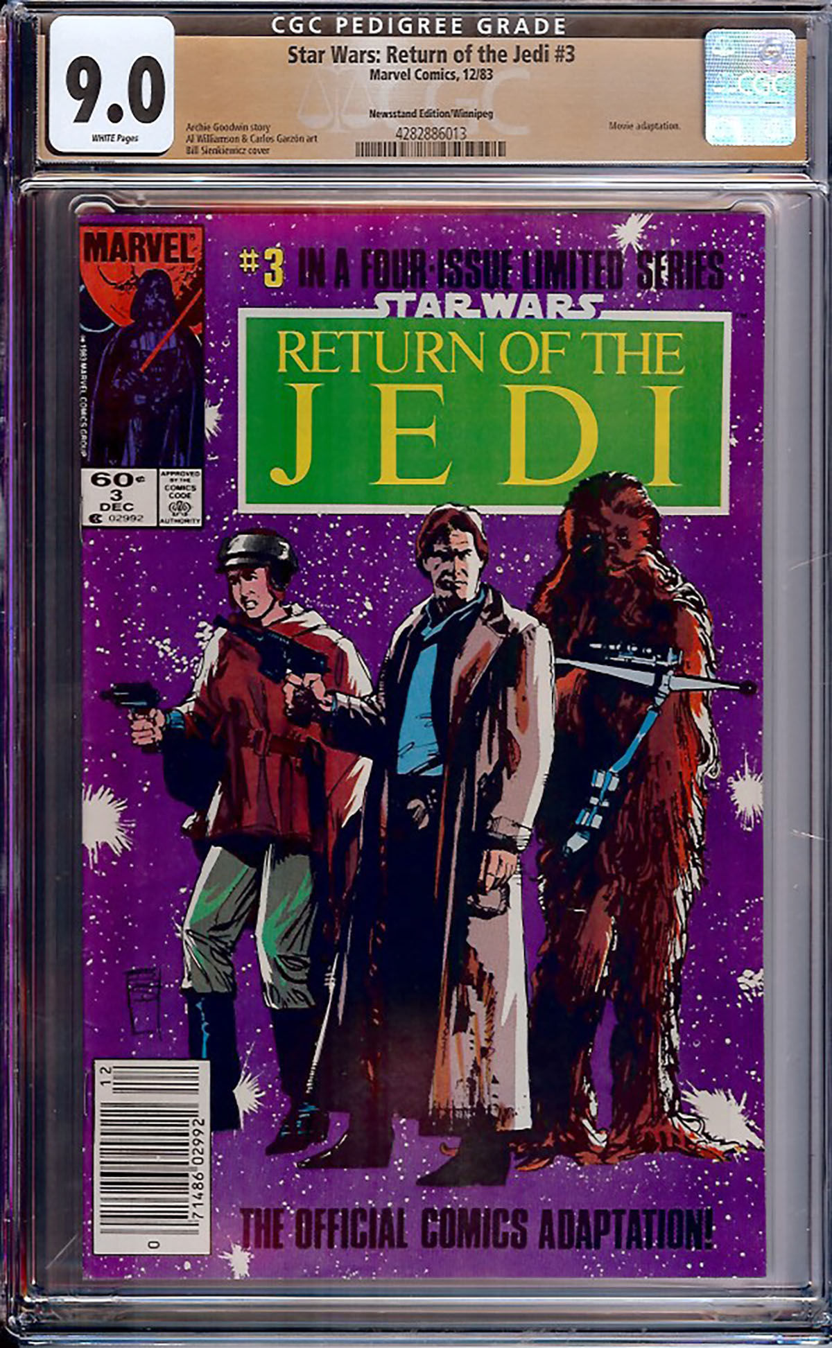 Star Wars: Return of the Jedi #3 CGC 9.0 w Winnipeg