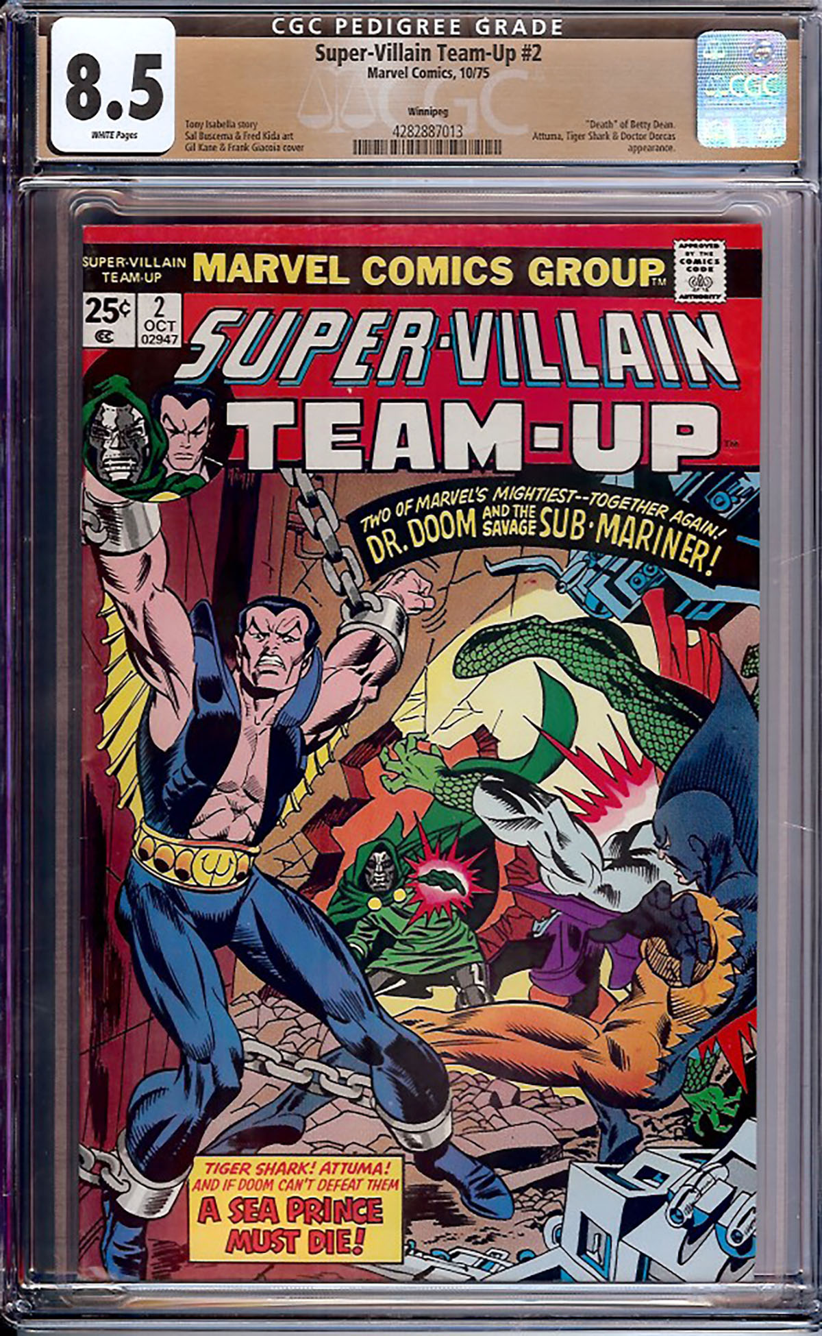 Super-Villain Team-Up #2 CGC 8.5 w Winnipeg