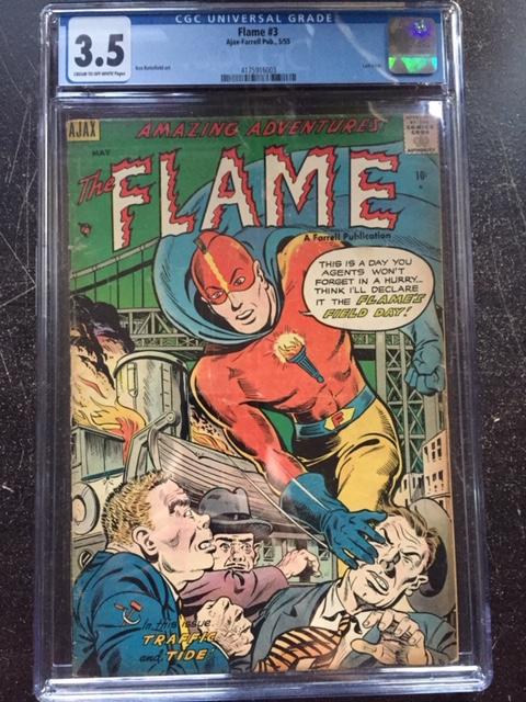 Flame #3 CGC 3.5 cr/ow