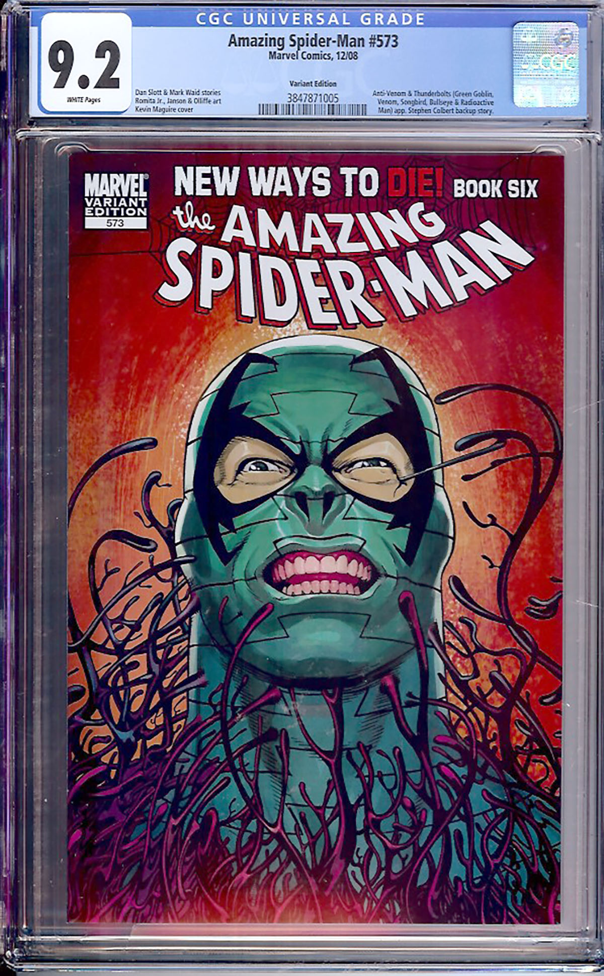 Amazing Spider-Man #573 CGC 9.2 w Variant Edition