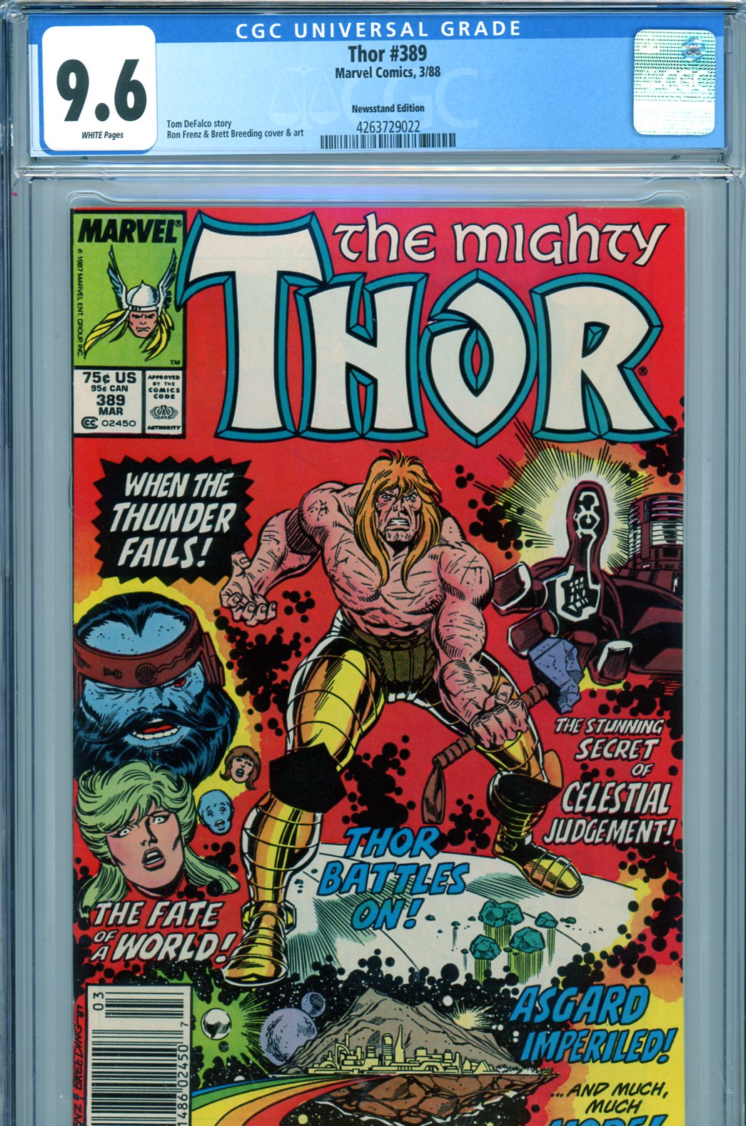 Thor #389 CGC 9.6 w Newsstand Edition