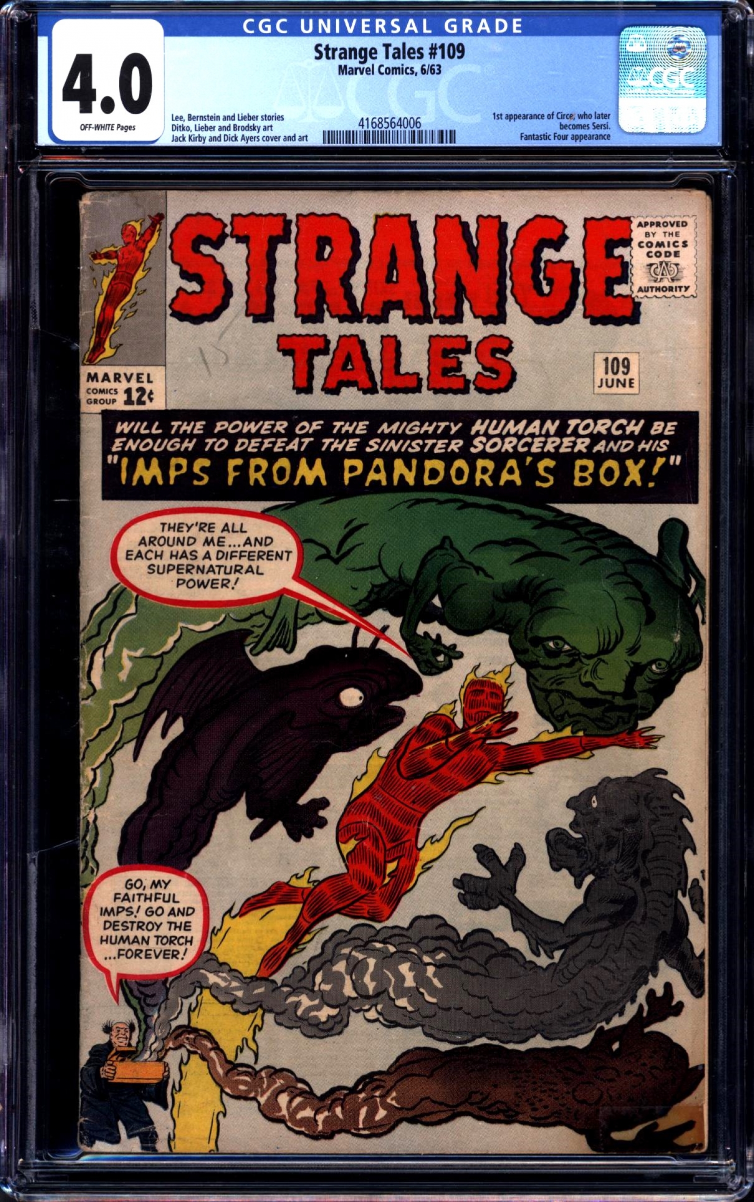 Strange Tales #109 CGC 4.0 ow