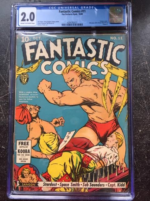 Fantastic Comics #11 CGC 2.0 cr/ow