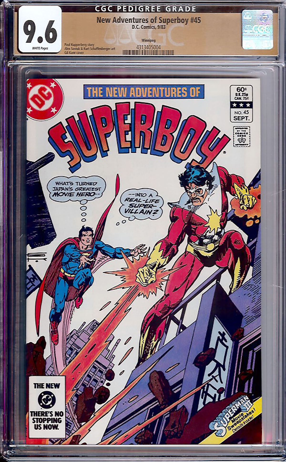 New Adventures of Superboy #45 CGC 9.6 w Winnipeg