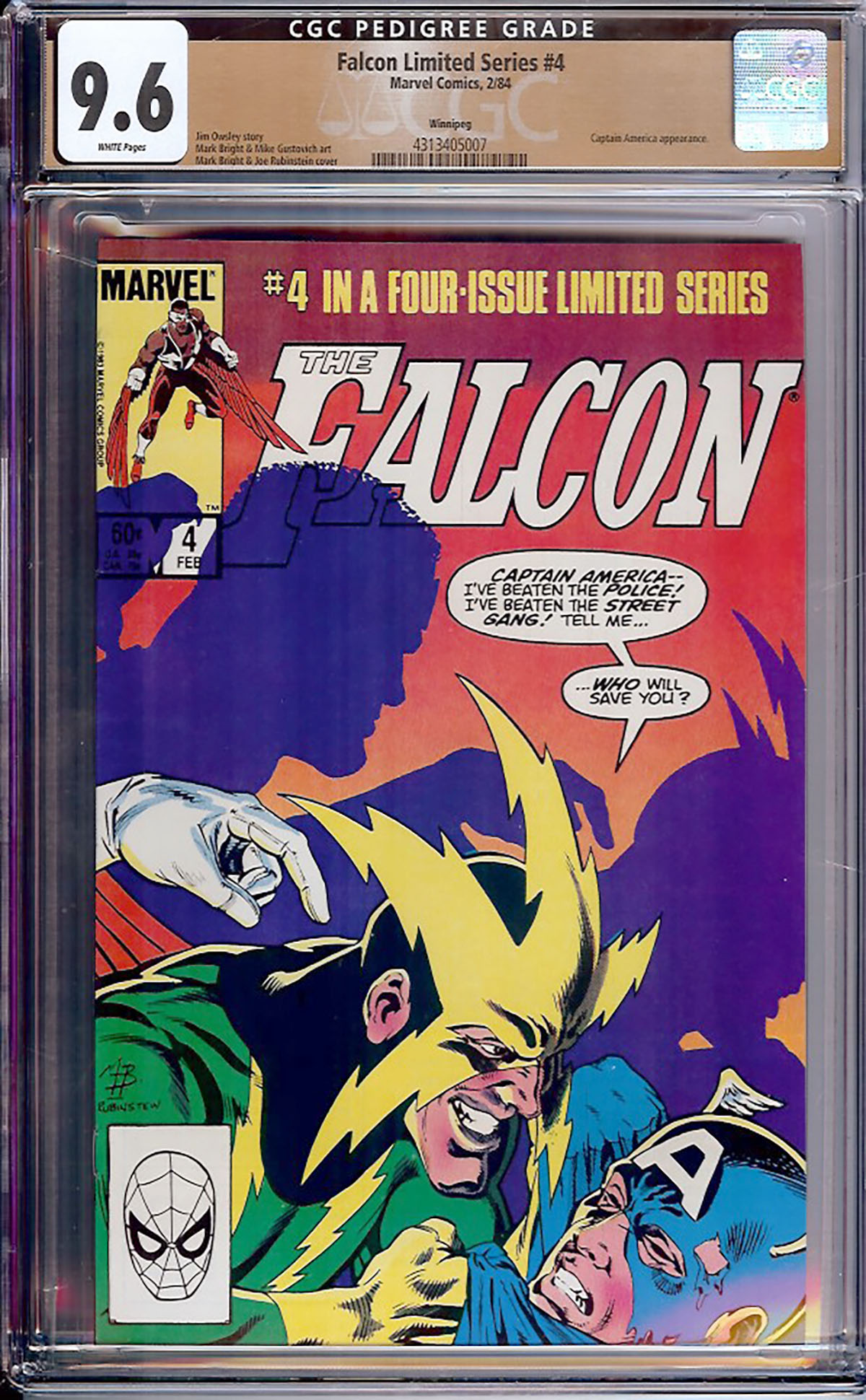 Falcon Limited Series #4 CGC 9.6 w Winnipeg