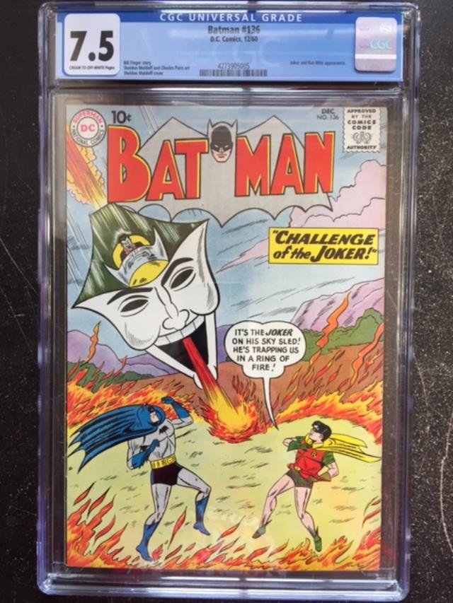 Batman #136 CGC 7.5 cr/ow