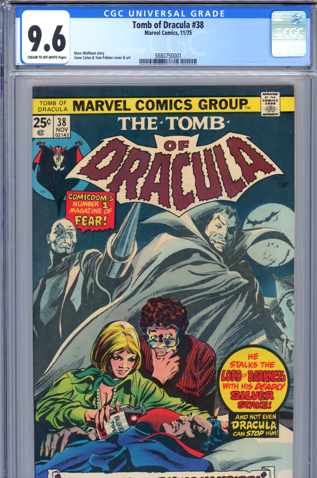 Tomb of Dracula #38 CGC 9.6 cr/ow