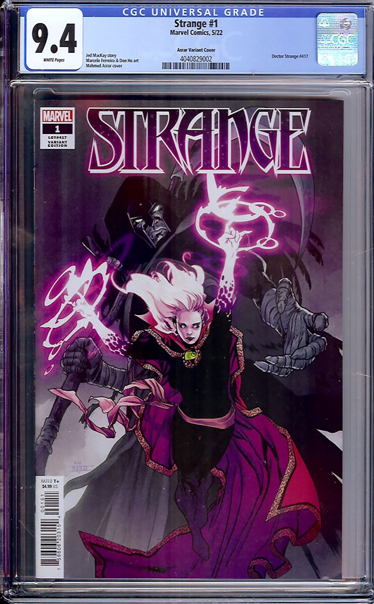 Strange #1 CGC 9.4 w Asrar Variant Cover