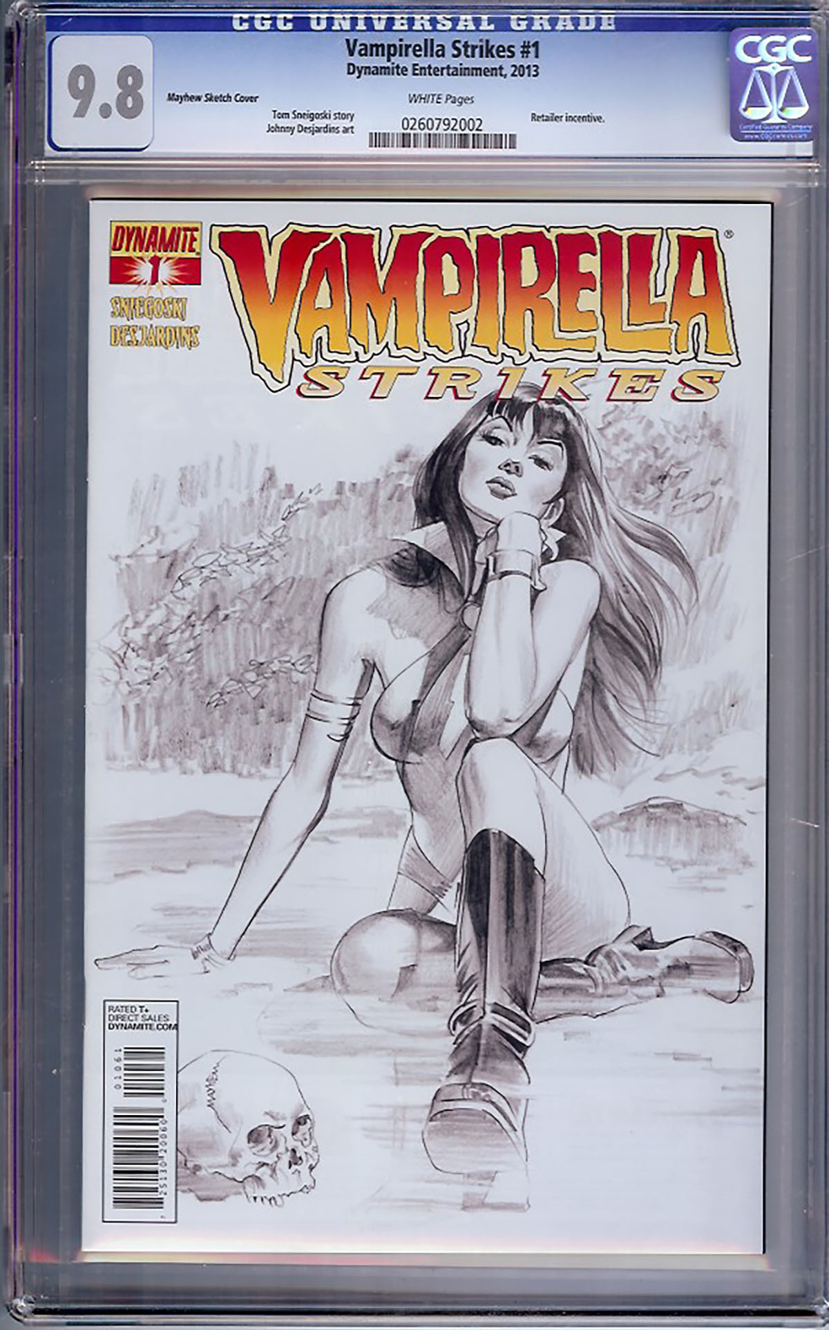 Vampirella Strikes #1 CGC 9.8 w Mayhew Sketch Cover