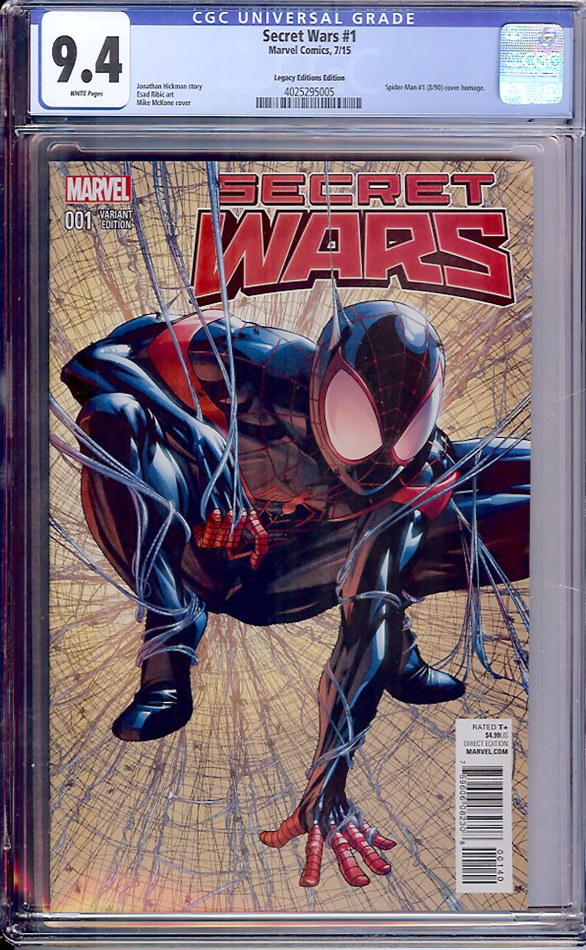 Secret Wars #1 CGC 9.4 w Legacy Editions Edition