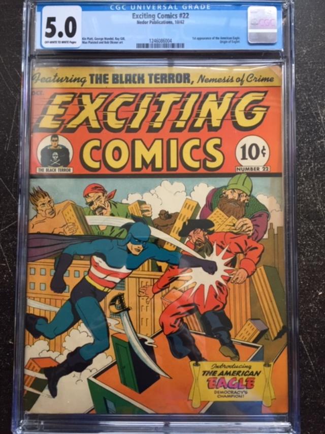 Exciting Comics #22 CGC 5.0 ow/w