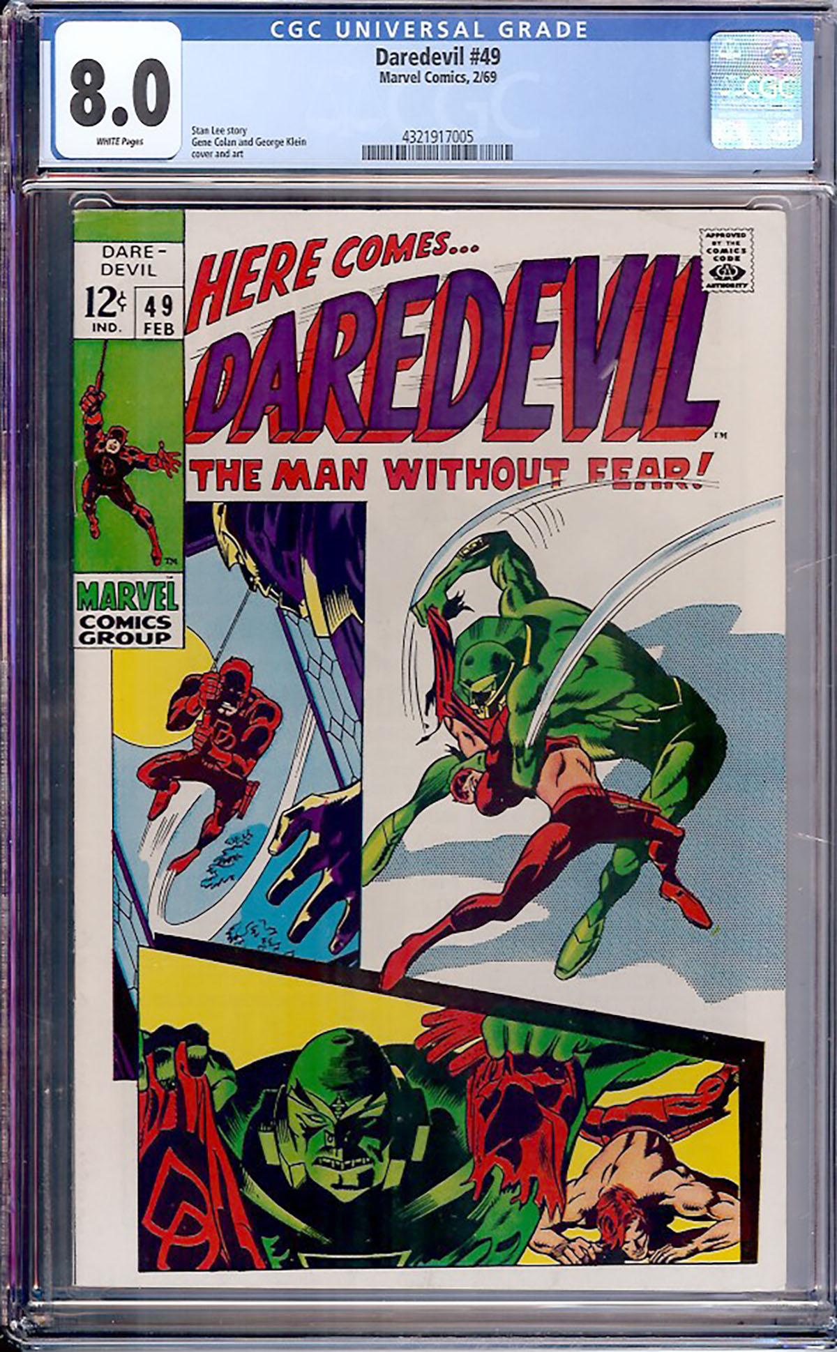 Daredevil #49 CGC 8.0 w