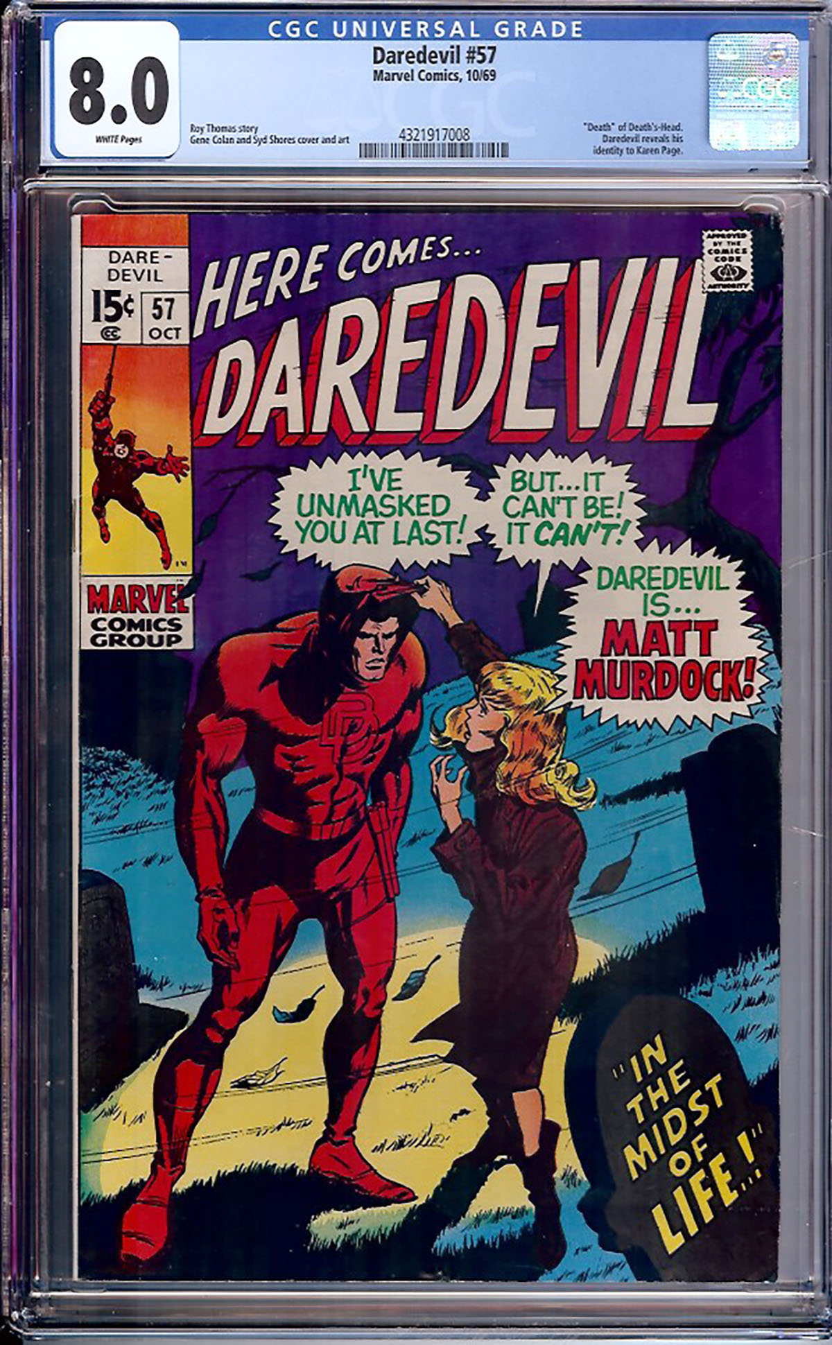 Daredevil #57 CGC 8.0 w