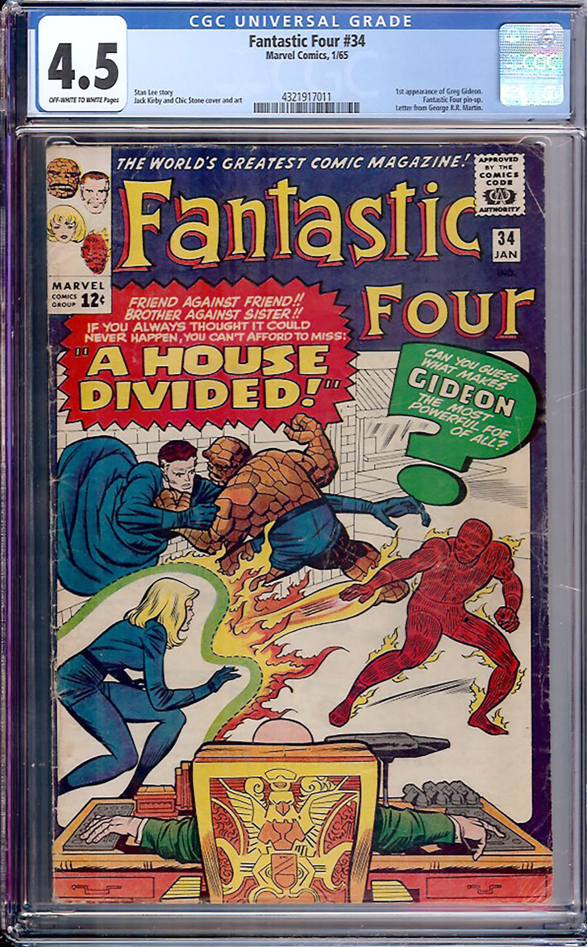 Fantastic Four #34 CGC 4.5 ow/w