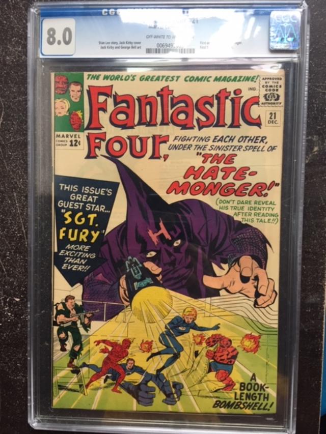 Fantastic Four #21 CGC 8.0 ow/w