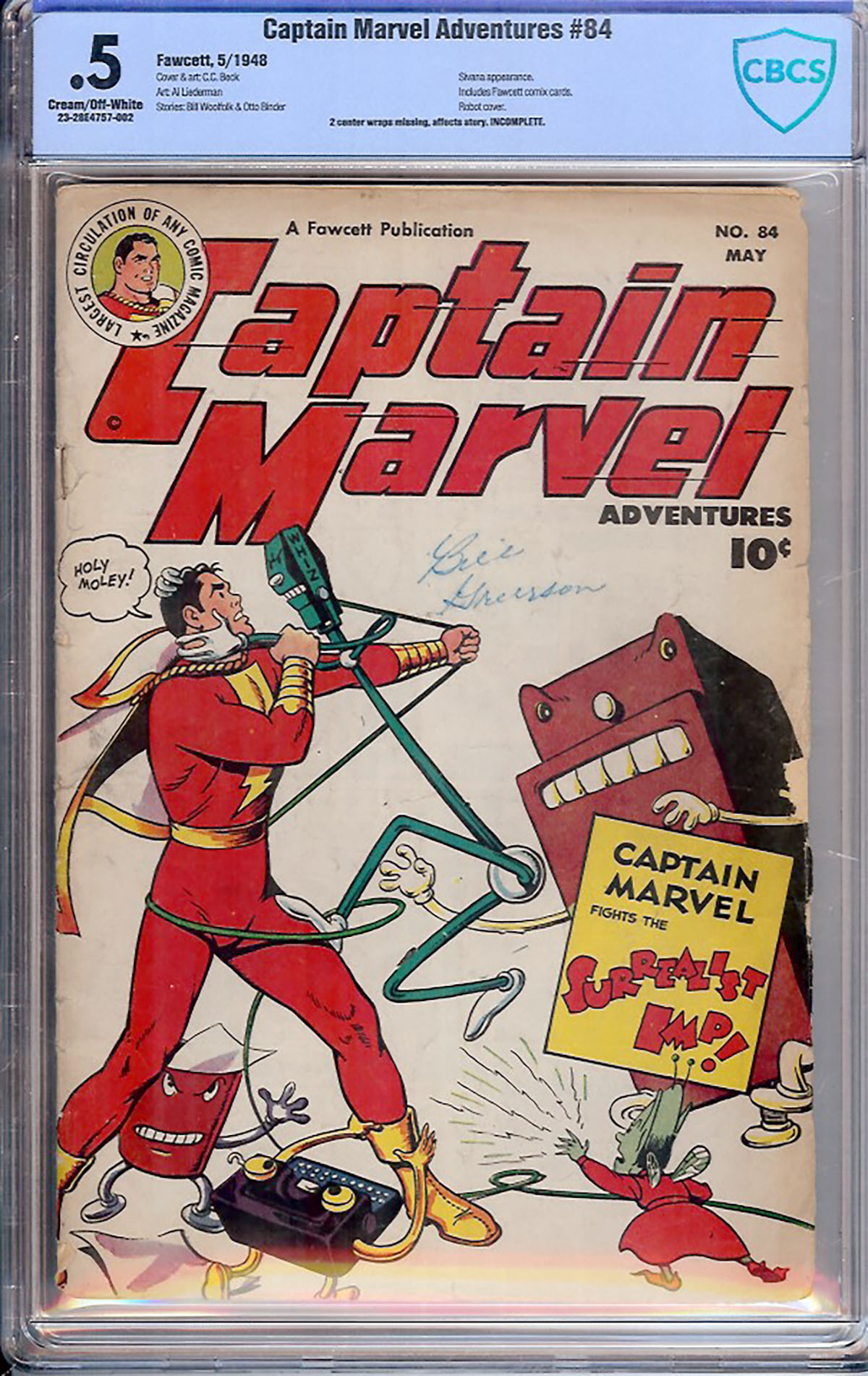 Captain Marvel Adventures #84 CBCS 0.5 cr/ow