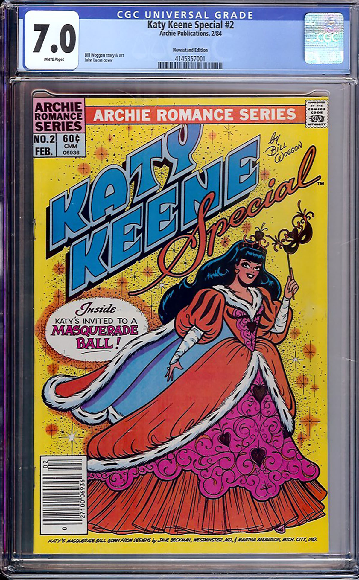 Katy Keene Special #2 CGC 7.0 w Newsstand Edition