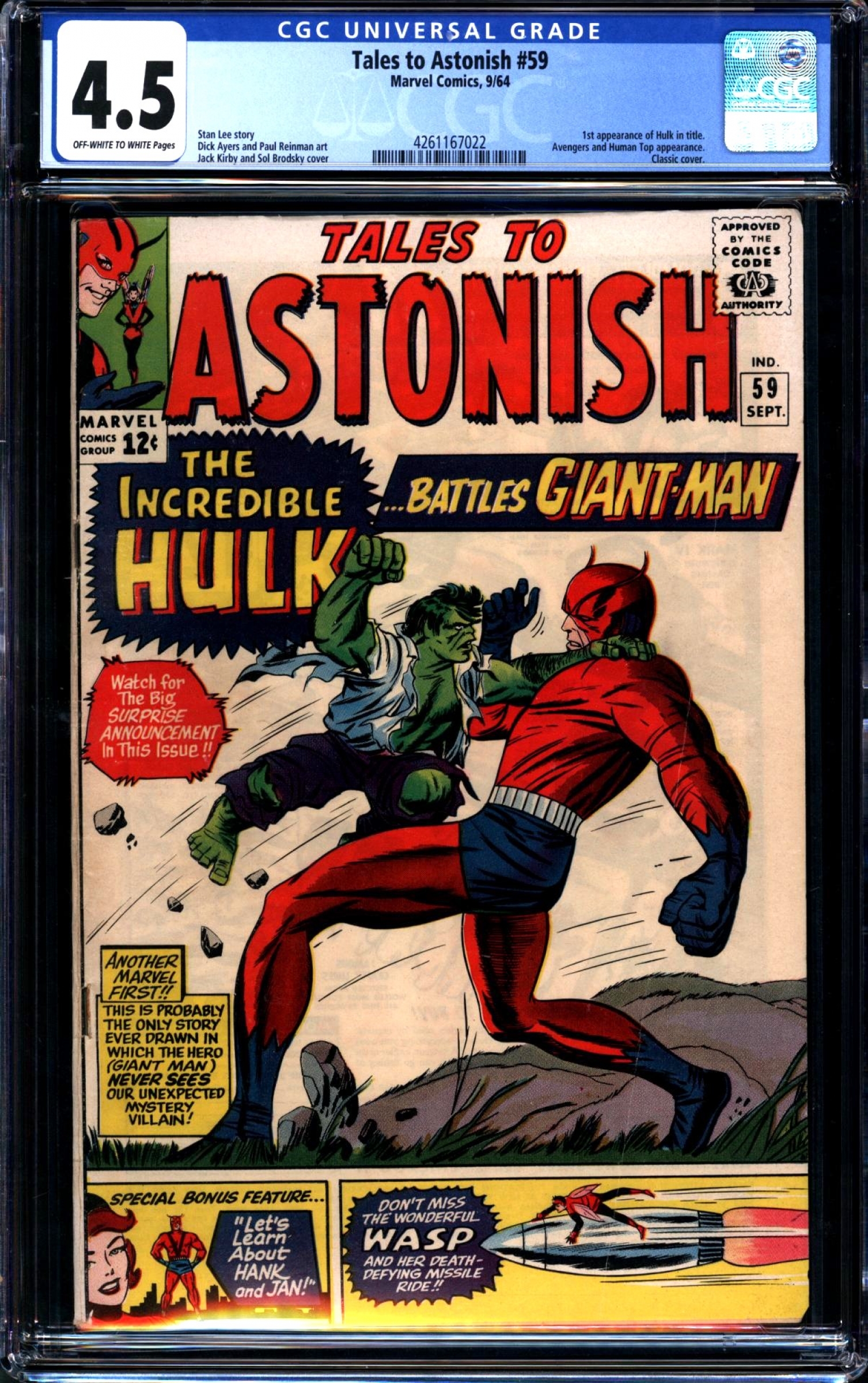 Tales to Astonish #59 CGC 5.0 ow/w