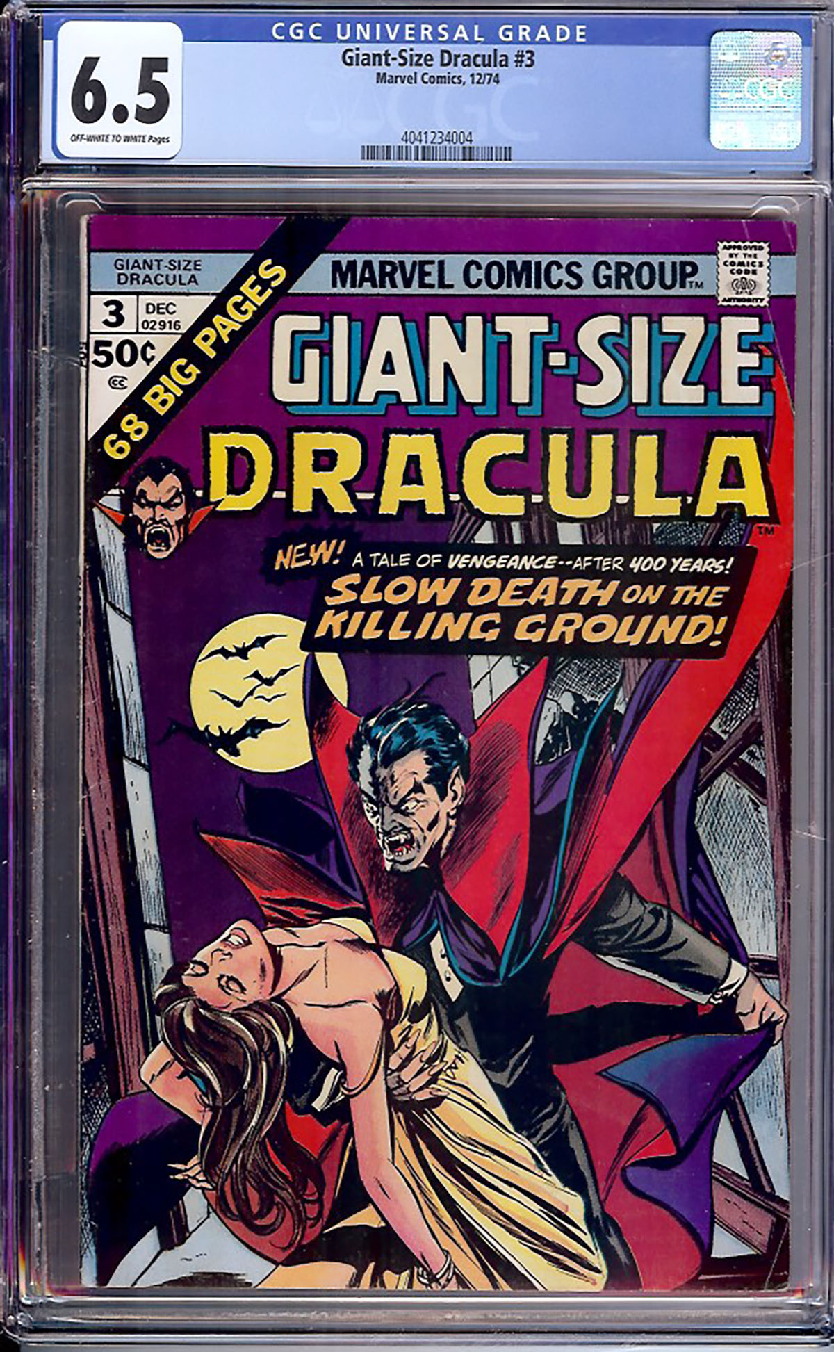 Giant-Size Dracula #3 CGC 6.5 ow/w