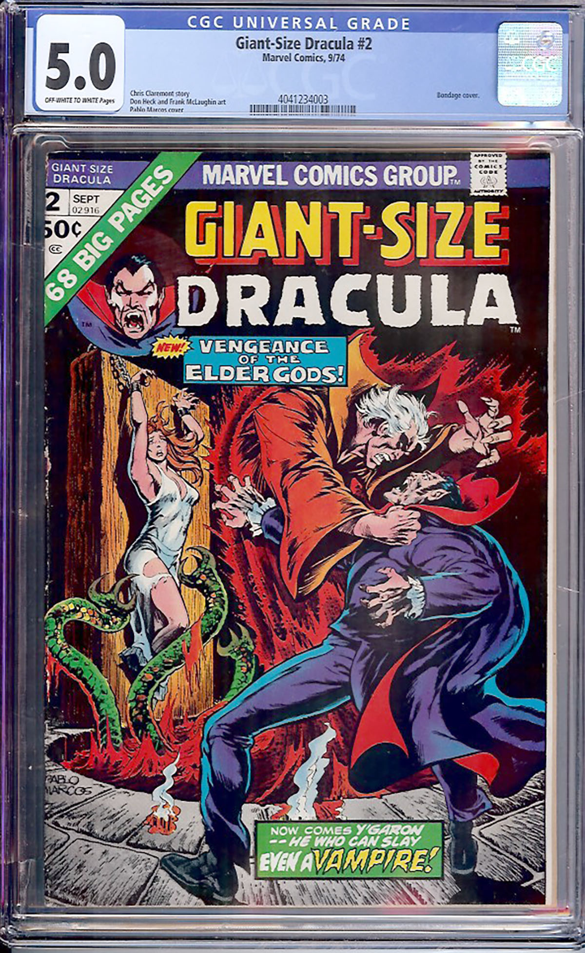 Giant-Size Dracula #2 CGC 5.0 ow/w