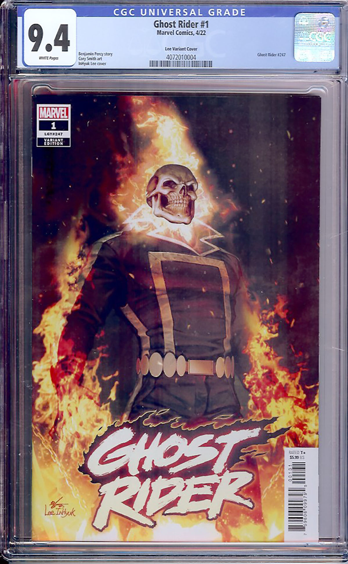 Ghost Rider #1 CGC 9.4 w Lee Variant Cover