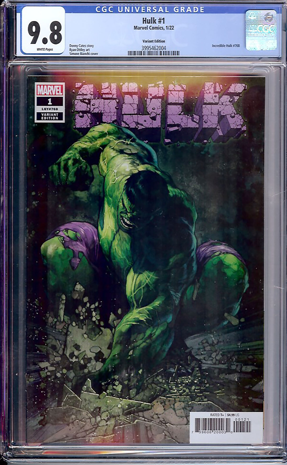 Hulk #1 CGC 9.8 w Variant Edition