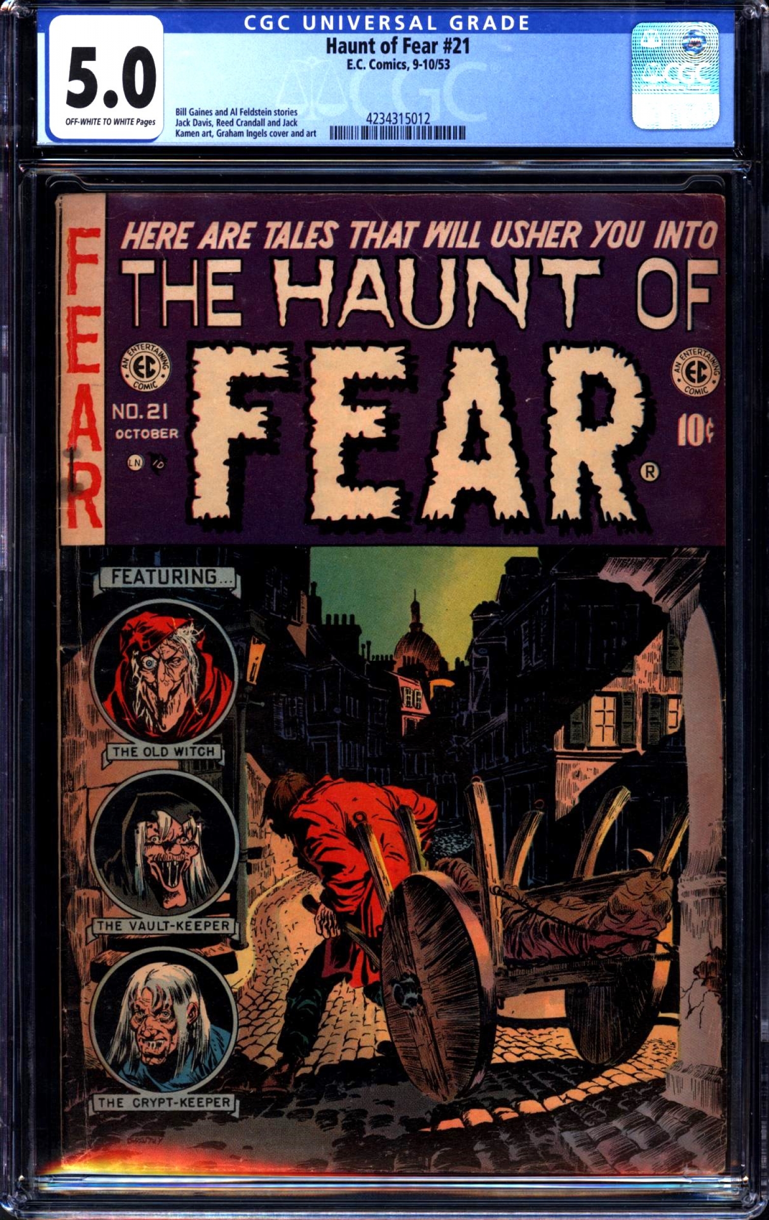 Haunt of Fear #21 CGC 5.0 ow/w