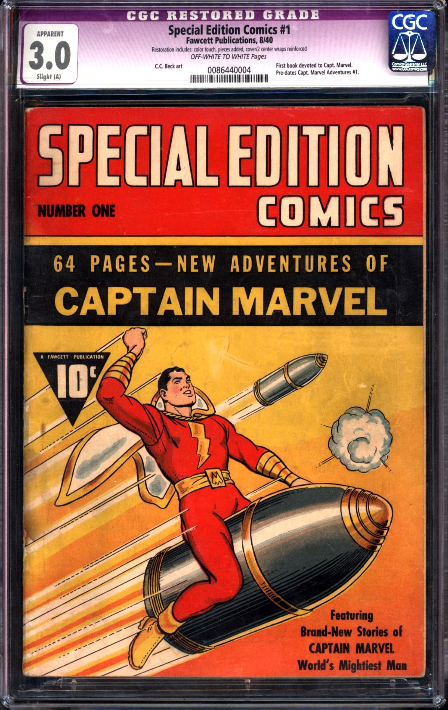 Special Edition Comics #1 CGC 3.0 ow/w