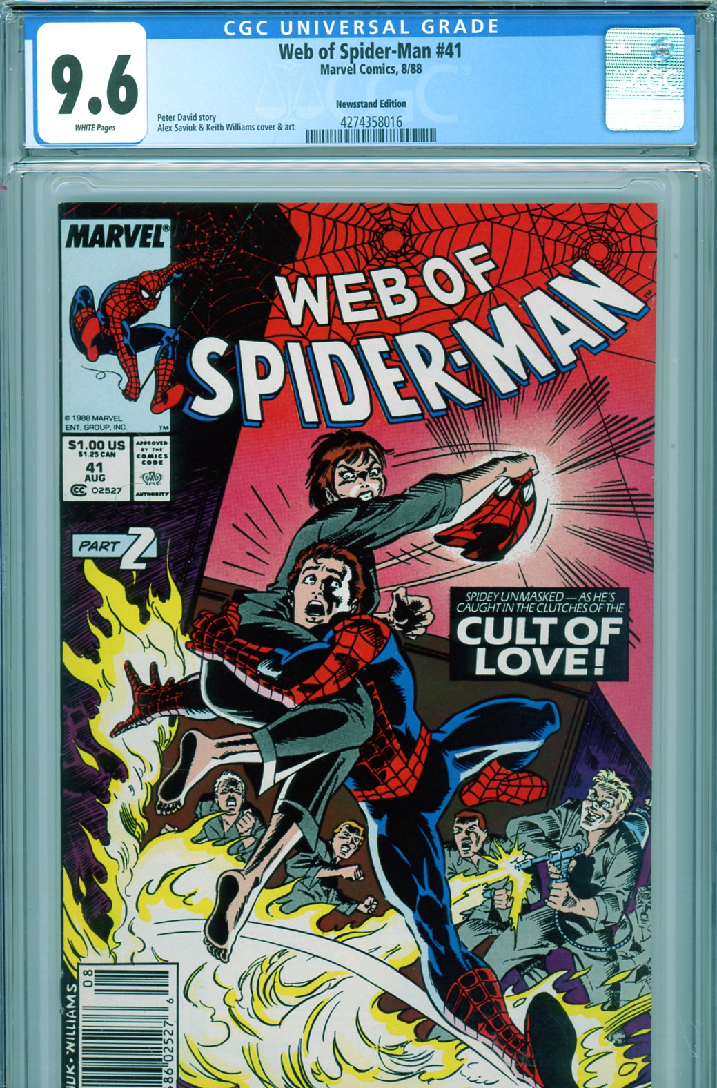 Web of Spider-Man #41 CGC 9.6 w Newsstand Edition