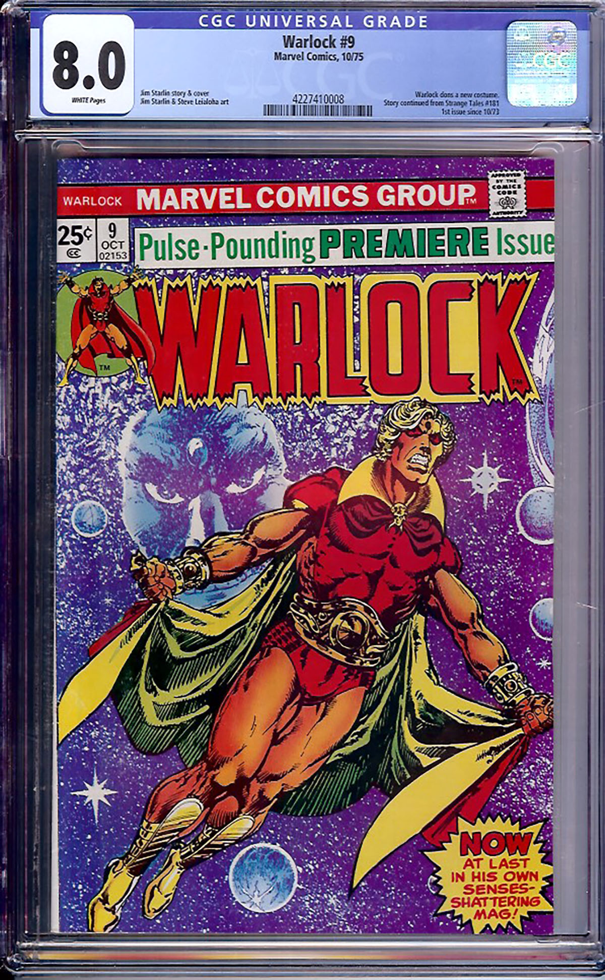 Warlock #9 CGC 8.0 w