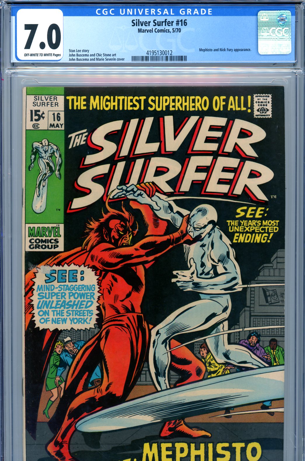 Silver Surfer #16 CGC 7.0 ow/w