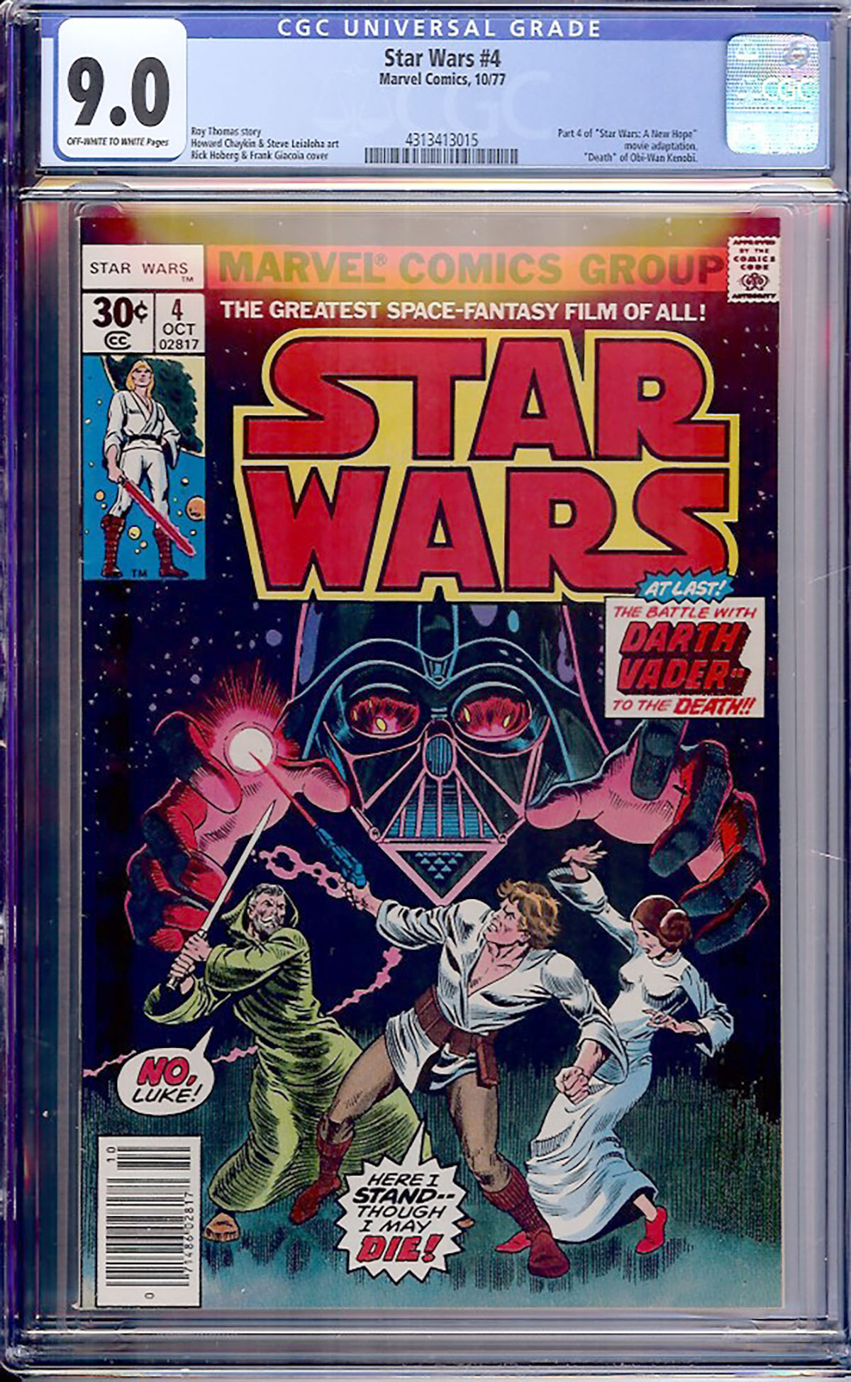 Star Wars #4 CGC 9.0 ow/w